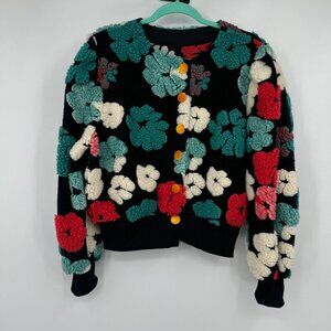 FLOWER BOMBER JACKET Unbranded size by measurements woman’s size medium - large